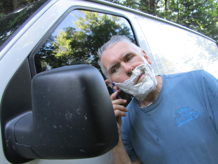 Shaving by the river, 2019